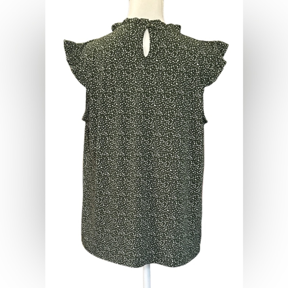 Adrianna Papell green and White Speckled Blouse